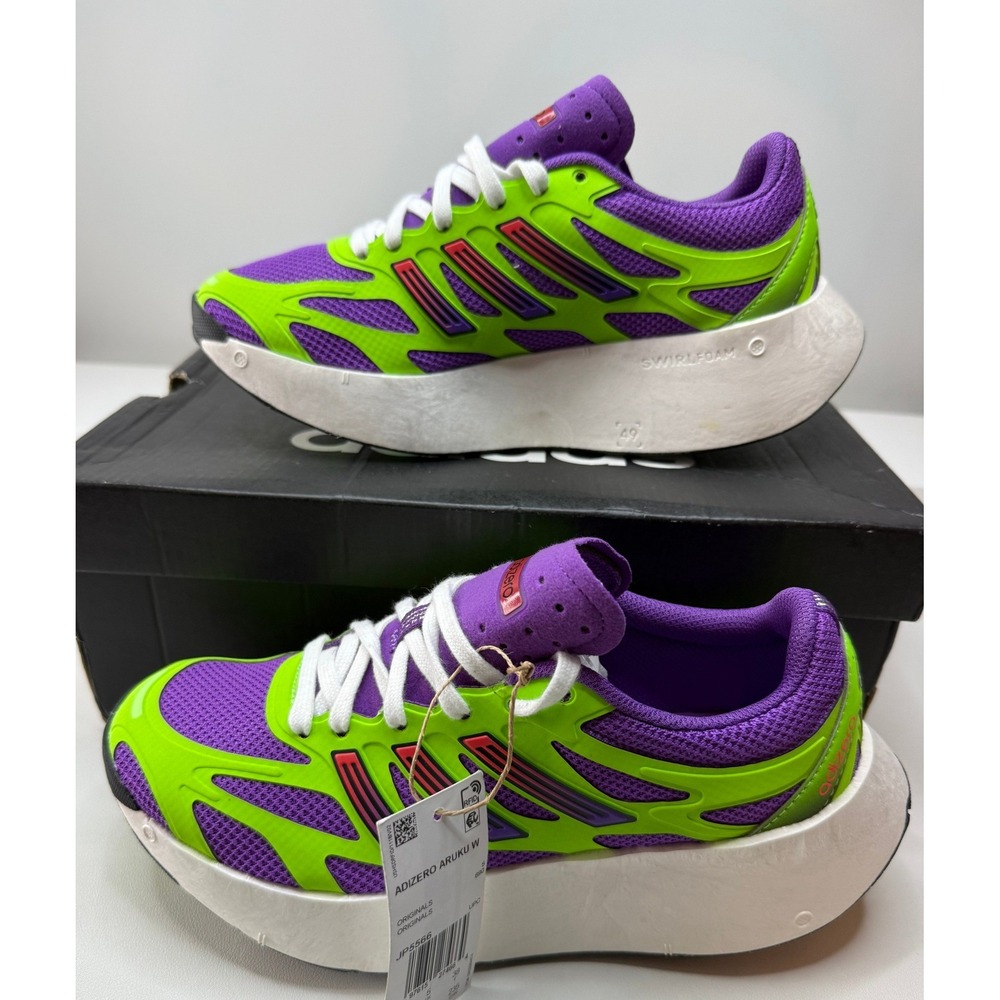 Adidas Adizero Aruku Purple Lime Swirlfoam Sneakers JP5566 Womens 6.5 Mens 5 NEW
